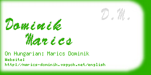 dominik marics business card